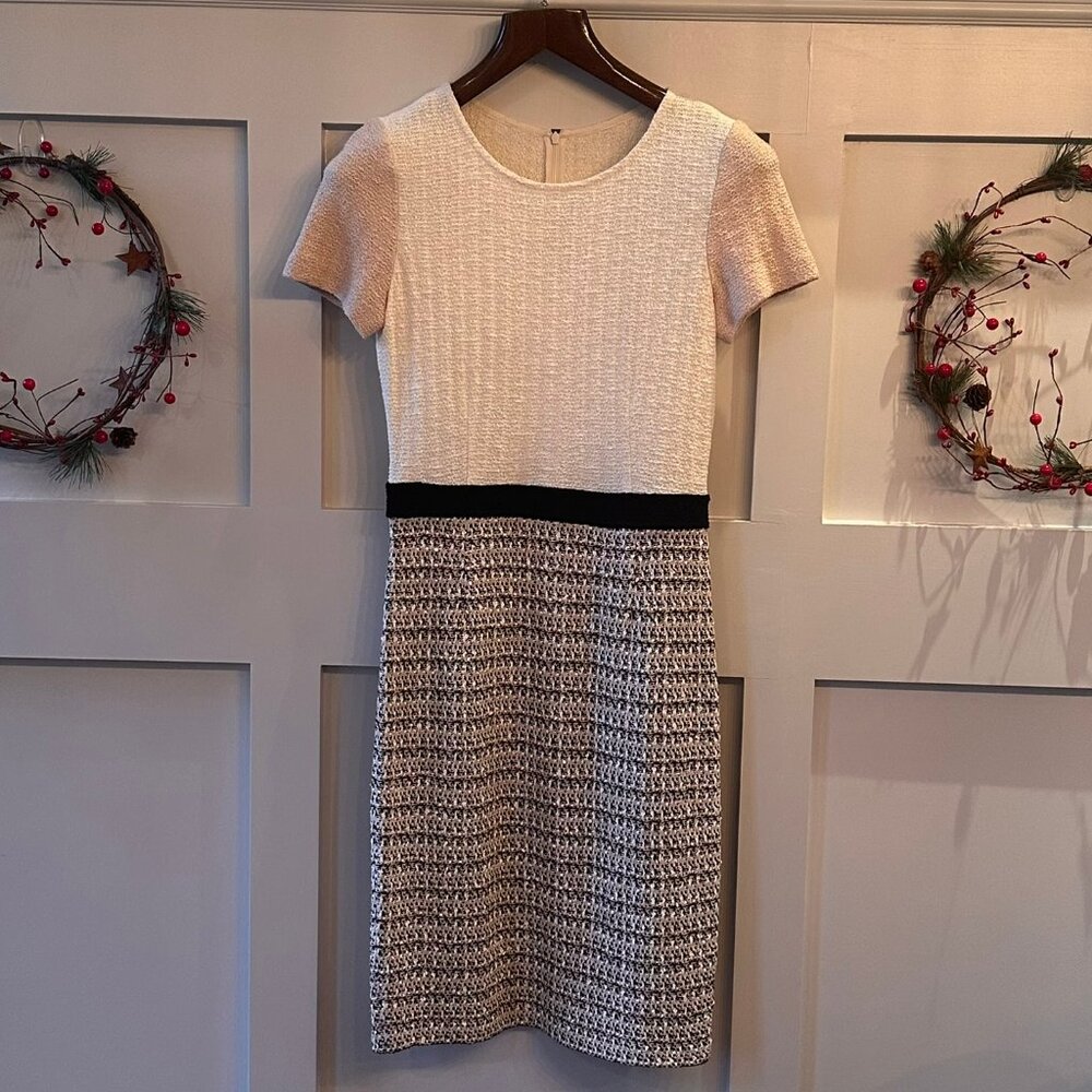✨ St. John Knit Dress Size 2 | Bouclé Colorblock | Classic Elegant Workwear ✨
